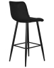 Набор 2 шт Стул барный NICOLE, черные матовые ножки, черный велюр (108-77)