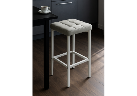 Барный стул Лофт мадера 20, белый матовый