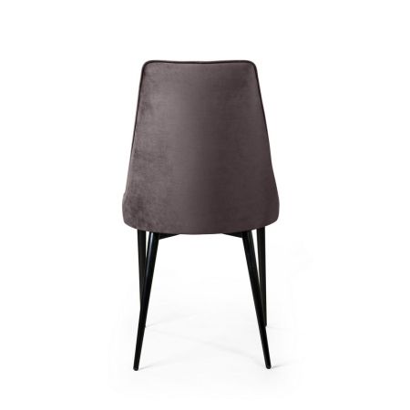 Стул Oliver бархат антрацит, черный конус