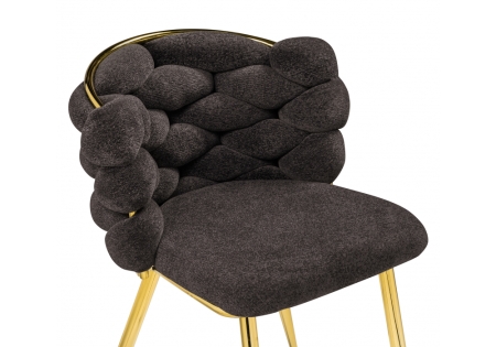 Стул на металлокаркасе Rendi золотой, серый