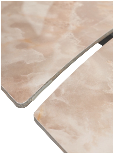 Стол BALDE 140 GLOSS AMBER JADE SOLID CERAMIC, BLACK