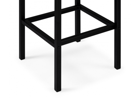 Барный стул Лофт рогожка графит, черный матовый