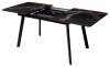 Стол АРУБА 140 МЕЙДЖИК, стекло, черный каркас