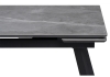 Керамический стол Норман 140(200)х80 серый мрамор, черный