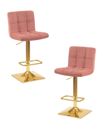 Набор 2 шт Стул барный GOLDIE, пудрово-розовый велюр (MJ9-32)