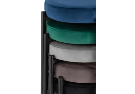 Табурет Кудо велюр velutto 52, черный Табурет Кудо велюр velutto 52, черный