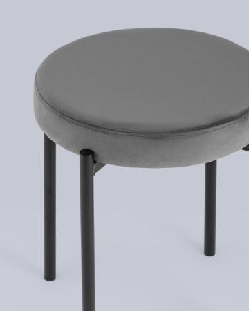 Табурет Рио велюр темно-серый