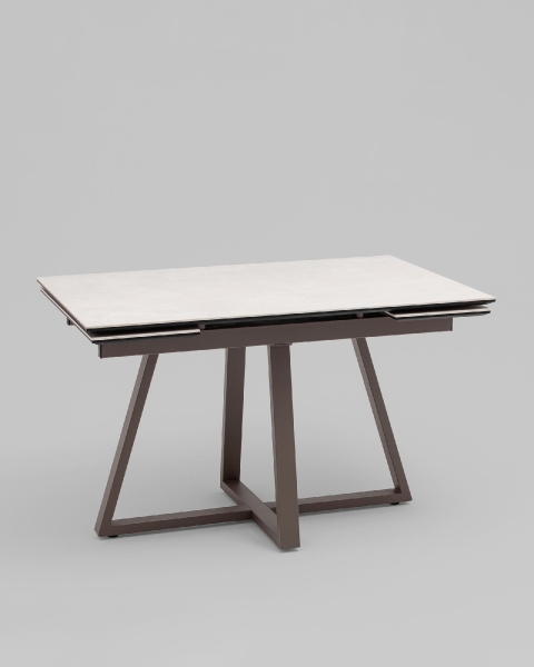 Стол Керас 120-180/80/75, столешница керамика Carmen light grey