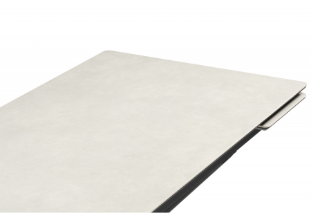 Керамический стол Мэриан 120(180)х80 carmen light grey, черный