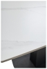 Стол BALDE 140 MATT WHITE MARBLE SOLID CERAMIC, BLACK