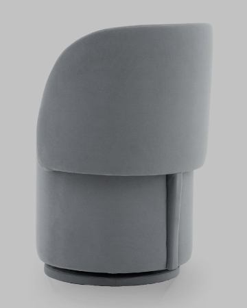 Пуф-трансформер Таунсвилл вращающийся с ящиком велюр серый