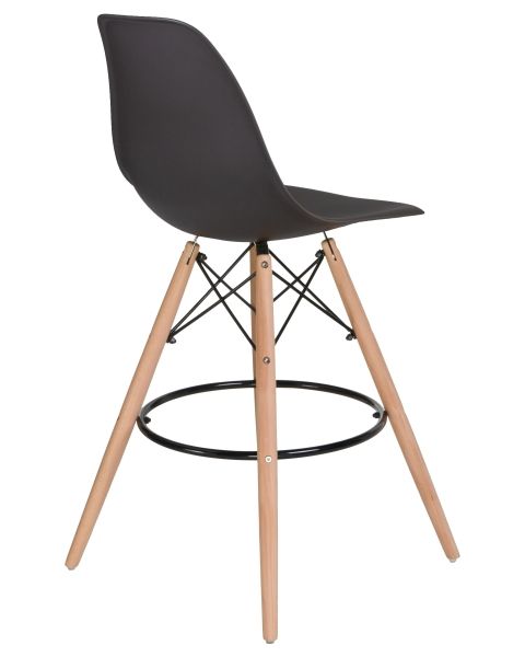 Стул барный DSW BAR ножки светлый бук темно-серый GR-04