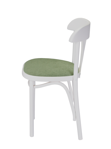 Стул Астра белый, букле зеленый MOSS 615