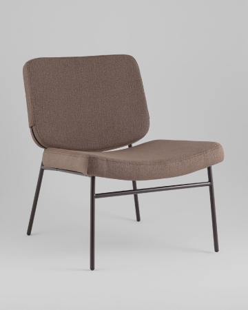 Кресло Эбигейл велюр коричневый, каркас серо-коричневый