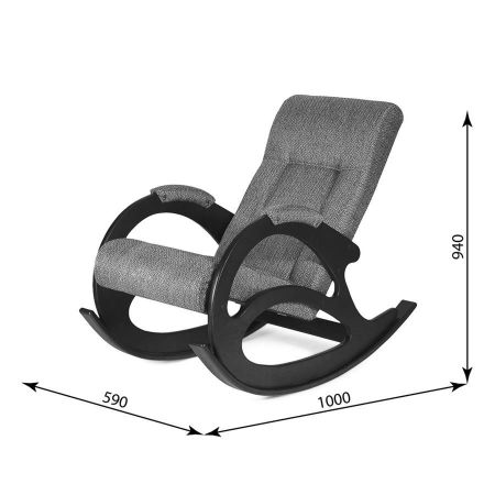 Кресло-качалка К-5 венге, 02 - светло-серый