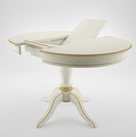 Стол "Эгина-2" эмаль 11, патина золото, шпон дуб тип 2