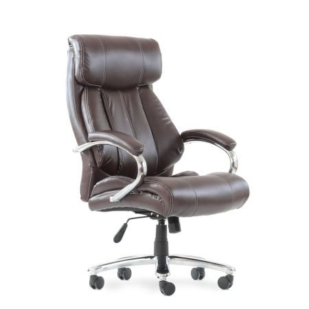Кресло для руководителя K-303 коричневая экокожа