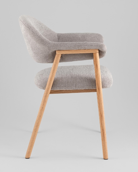 Стул обеденный Tavu с деревянными ножками серый