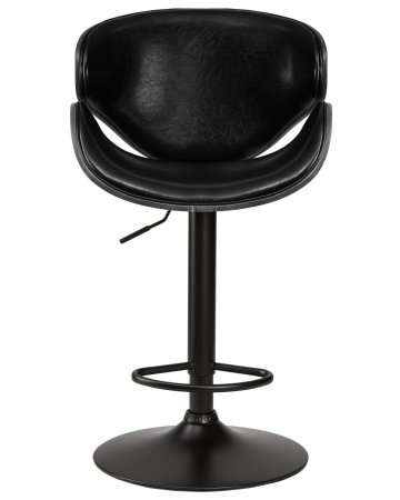 Набор 2 шт Стул барный KARTER BLACK, коричневый орех дерево (BWW), черный PU