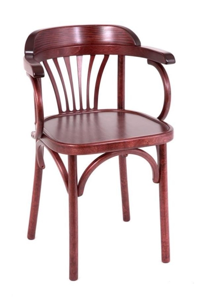 Деревянный стул Венский махагон с твердым сиденьем