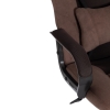 Кресло DRIVER флок и ткань, коричневый