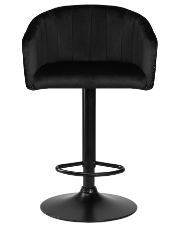 Стул барный DARCY черный SHINY, черный велюр с черно-золотыми пайетками