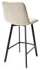 Полубарный стул CHILLI-Q SQUARE бежевый #5 велюр, черный каркас (H=66cm)