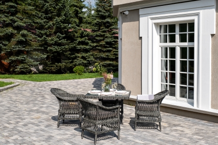 "Сицилия" обеденная группа плетеная, цвет графит "Сицилия" обеденная группа плетеная, цвет графит