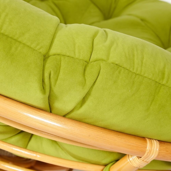 Кресло "PAPASAN" 23/01 W, с подушкой, мед, флок олива 23