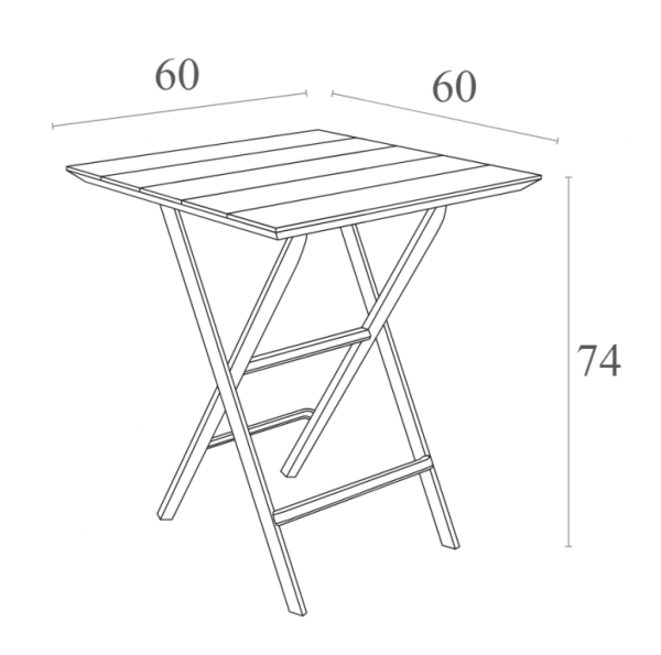 Стол пластиковый складной Siesta Contract Helen Folding Table 60 Стол пластиковый складной Siesta Contract Helen Folding Table 60