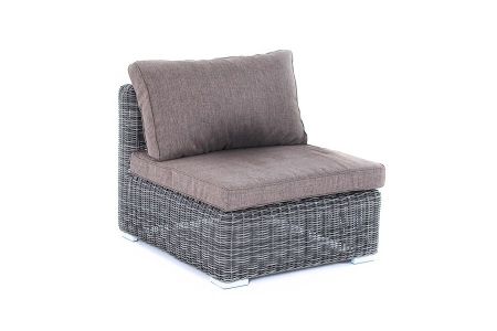 Модуль диванный "Лунго" прямой с подушками, цвет графит
