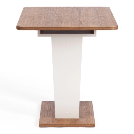 Стол обеденный FOX раздвижной, дерево, темное дерево, белый