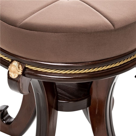 Банкетка Глория темное дерево и коричневый, дерево и ткань