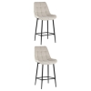 Стул полубарный Флекс велюр бежевый 2 шт.