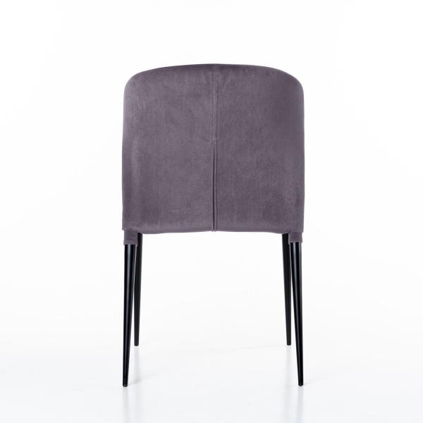 Стул Albert (Альберт) бархат светло-серый