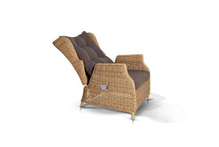 Раскладное плетеное кресло "Форио", цвет соломенный