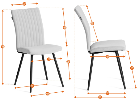 Стул обеденный Monte Carlo бежевый экокожа