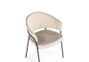 Стул на металлокаркасе Лео светло-бежевый (H-05), черный