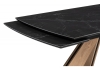 Керамический стол Шаннон 180(240)х90х79 черный мрамор, дуб монтана