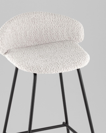 Стул барный Nita букле светло-серый