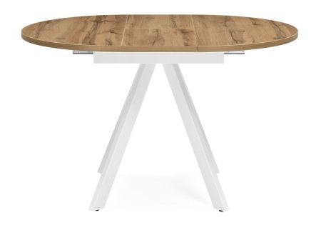 Стол деревянный Трейси 90(120)х90х76 дуб вотан, белый