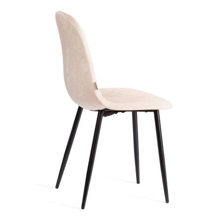 Стул BREEZE (mod. JSC-58) велюр и металл, бежевый и черный