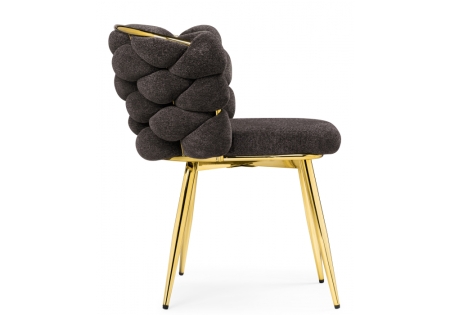 Стул на металлокаркасе Rendi золотой, серый