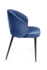 Стул Mont Blanc, бархат синий, черный конус