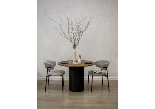 Стол деревянный Барел 90 орех кантри, черный