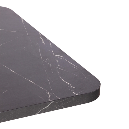 Стол обеденный GENT ЛДСП, 110-145x68,6x75,5 см, мрамор блэк роял, белый
