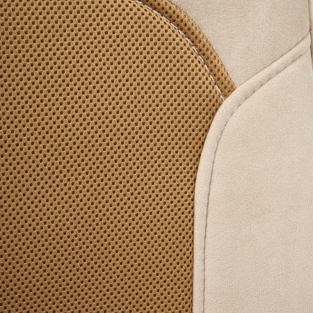 Кресло PARMA флок и ткань, бежевый и бронза