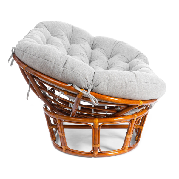 Диван MAMASAN/МАМАСАН 23/02 W, с подушкой, серы, темное дерево