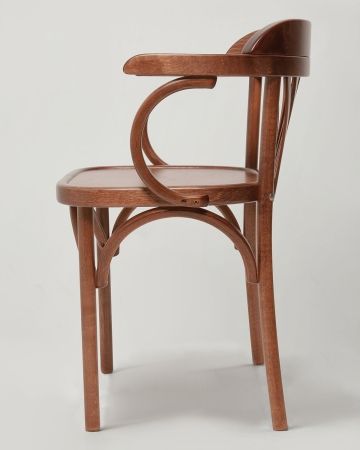 Деревянный стул Венский средний тон с твердым сиденьем