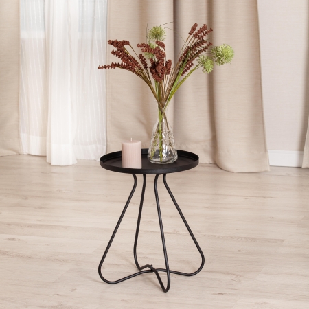 Столик журнальный GLAND металл, 40*40*45 см, черный